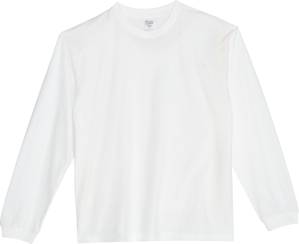 5.6オンス ヘビーウエイトビッグLS-Tシャツ（ホワイト）